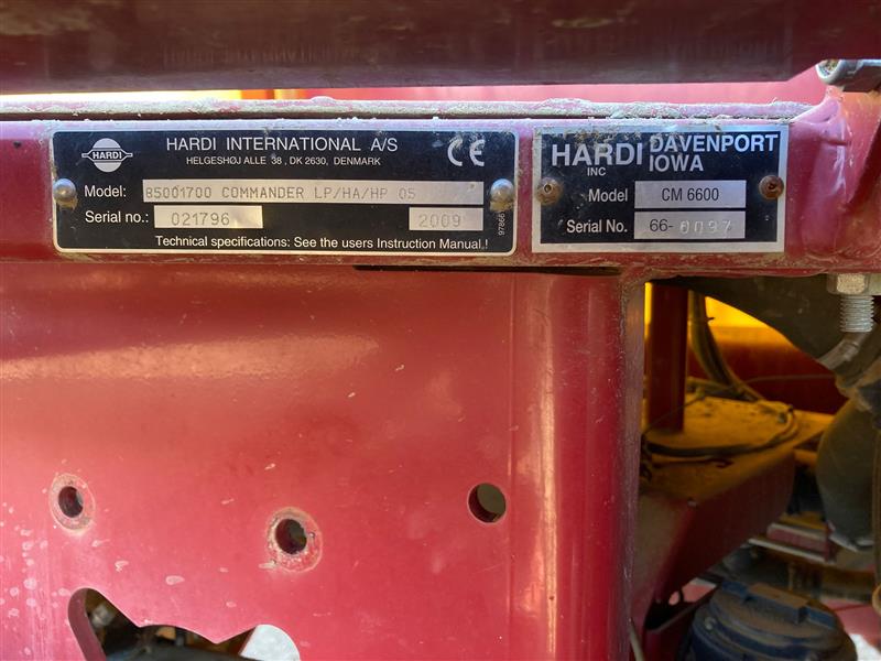 2009 Hardi COMMANDER 6600 Sprayer