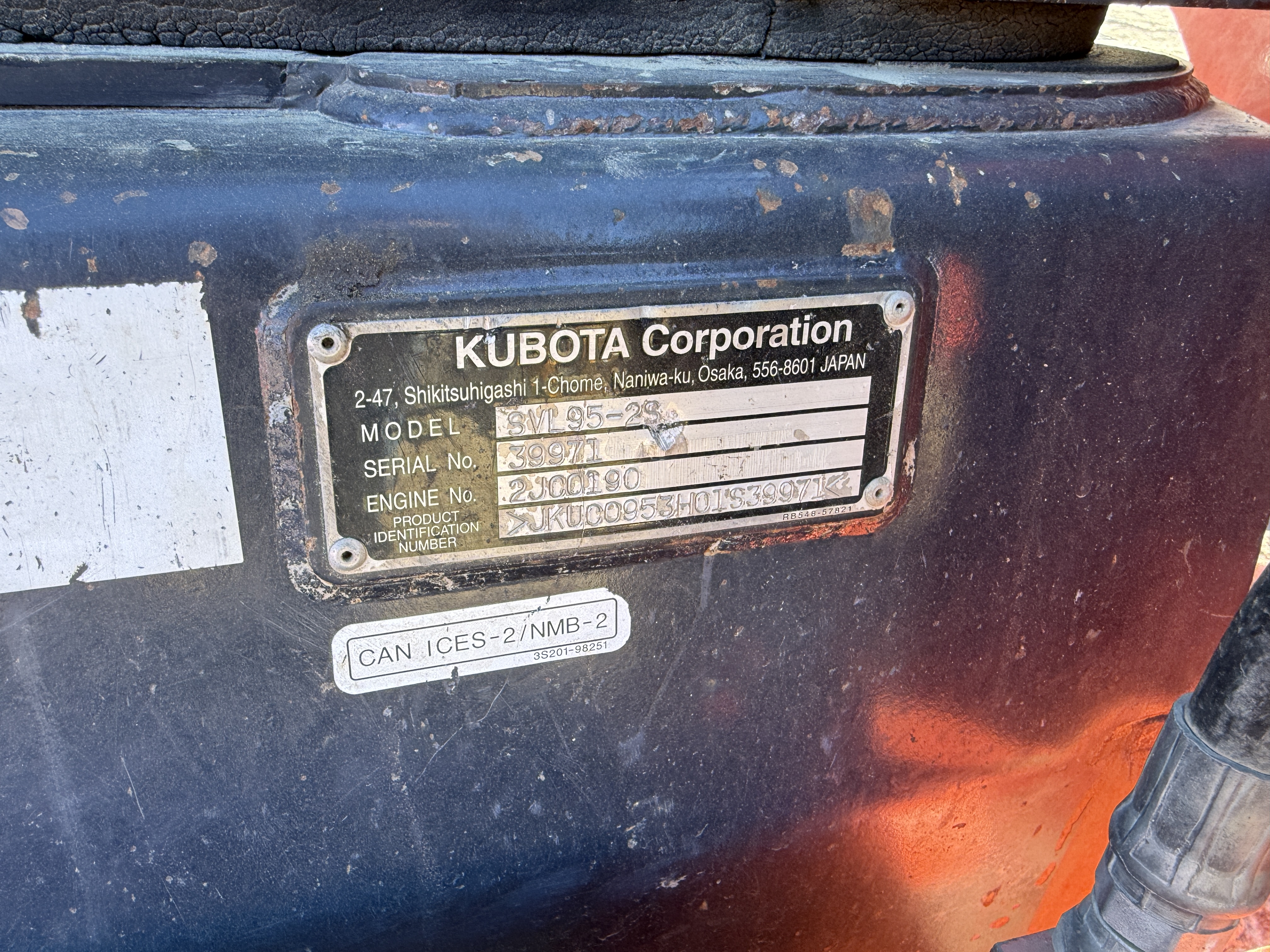 2018 Kubota SVL95-2 Compact Track Loader