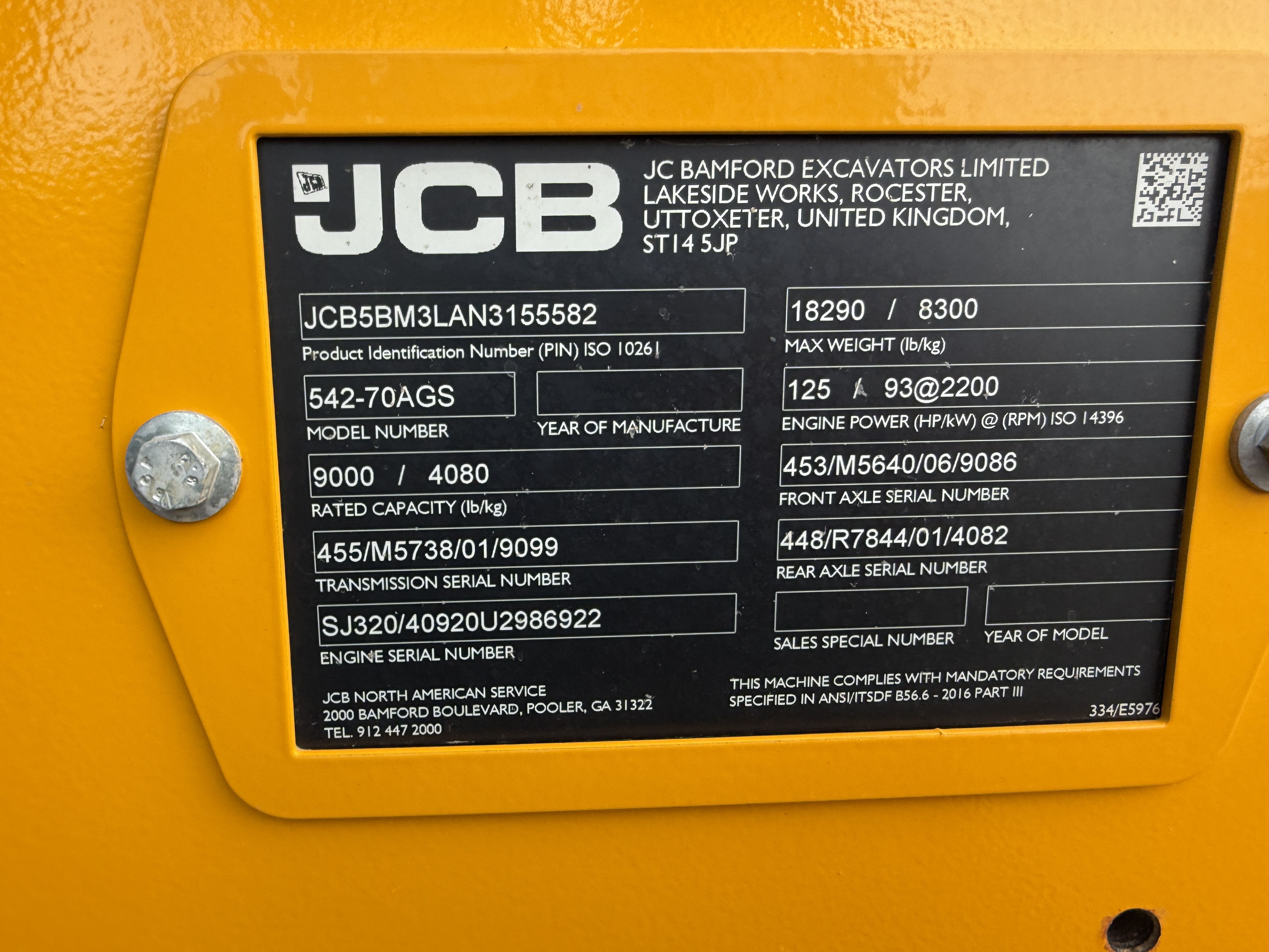 2022 JCB 542-70 TeleHandler