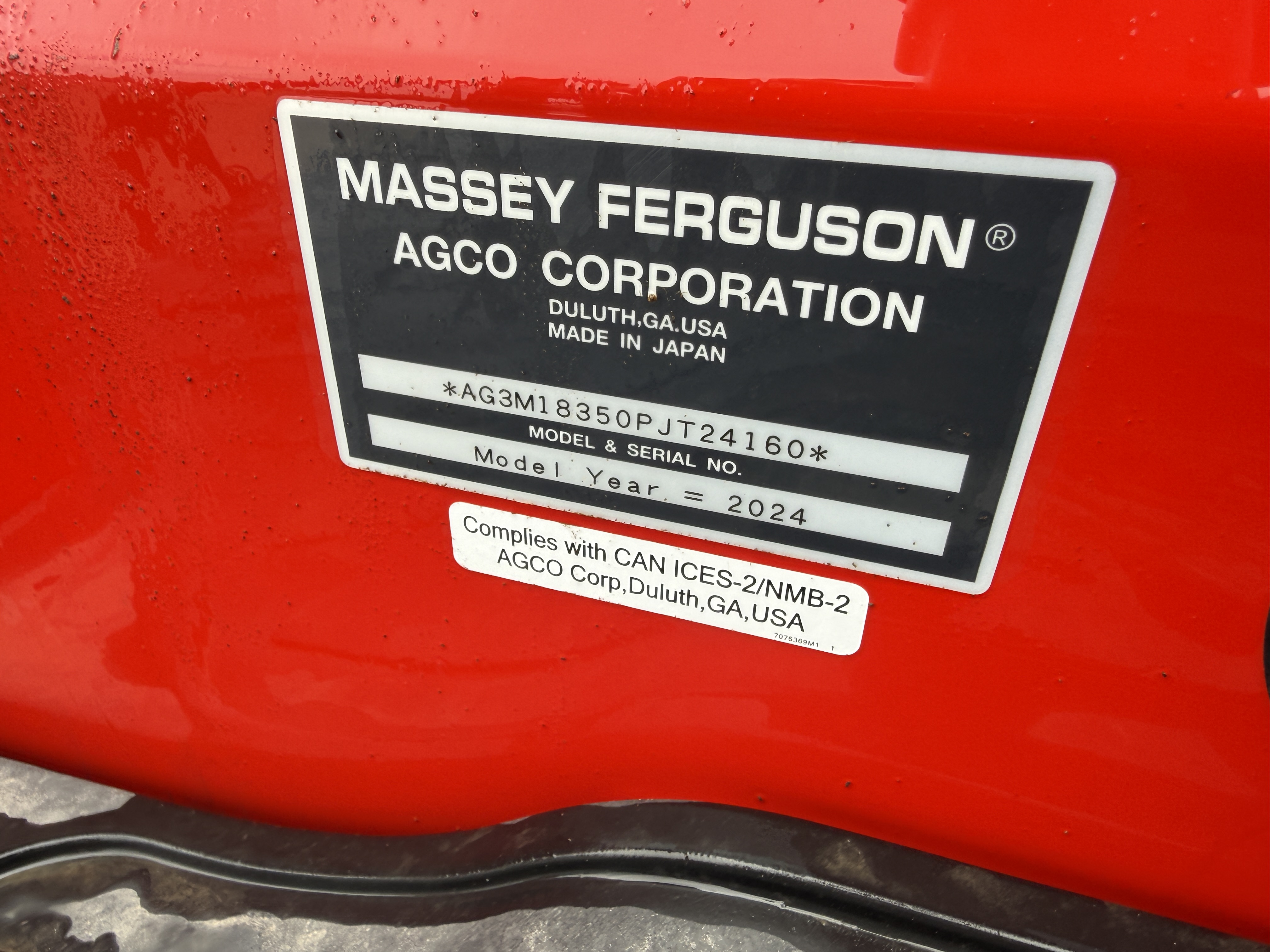 2024 Massey Ferguson 1835M Tractor