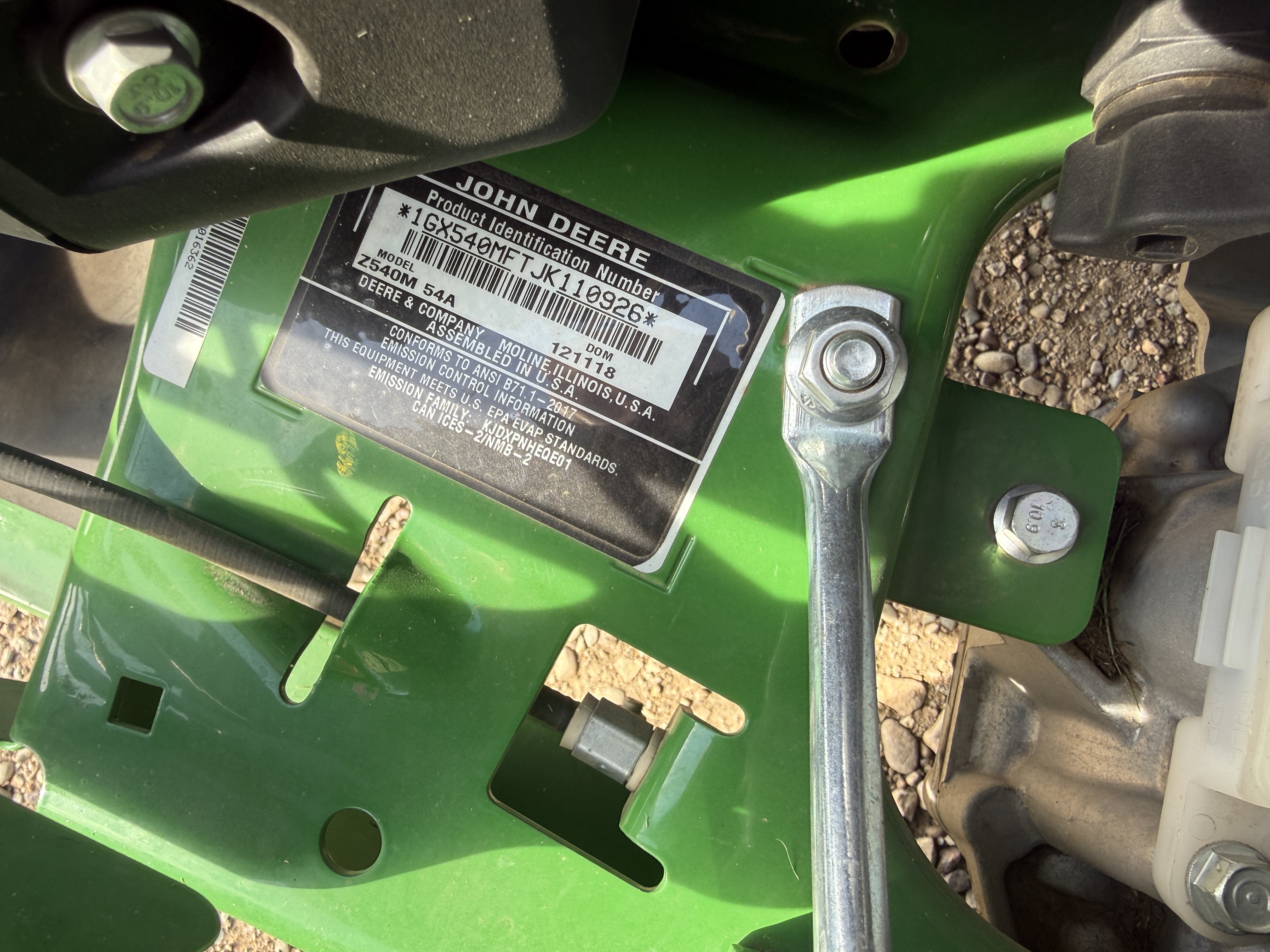 2018 John Deere Z540M Mower/Zero Turn