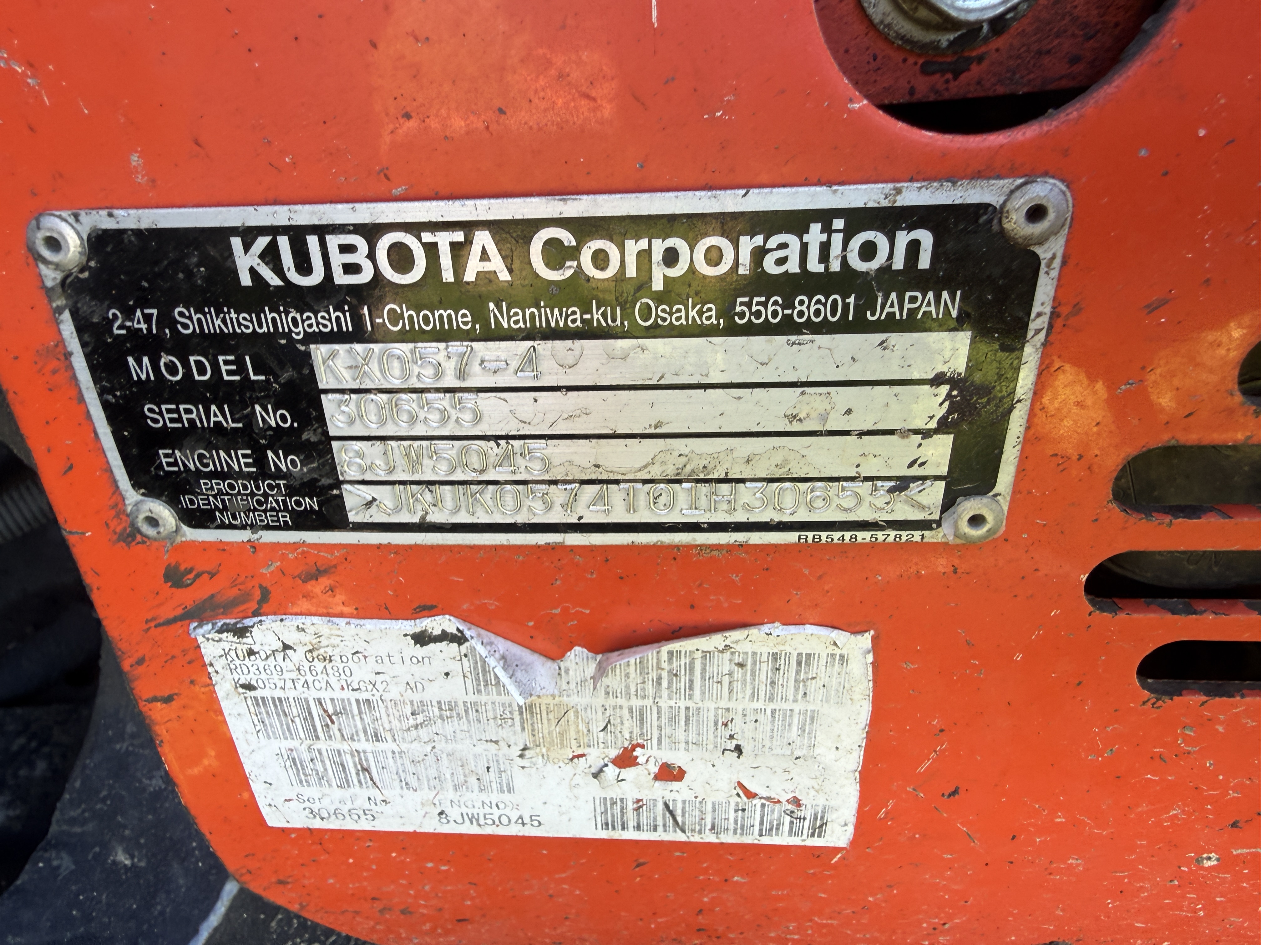 Kubota KX057-4 Excavator Mini