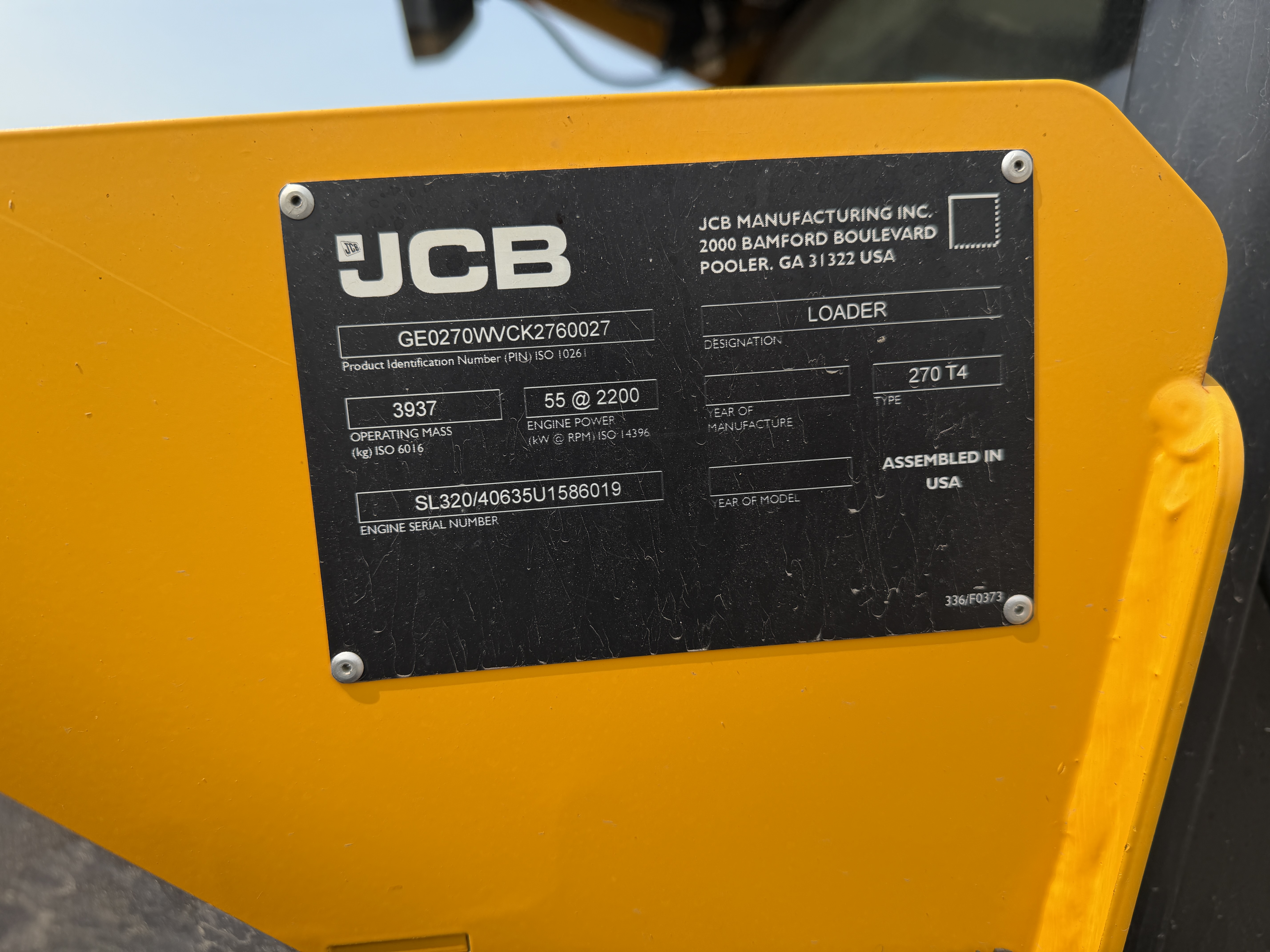 2019 JCB 270 Skid Steer Loader