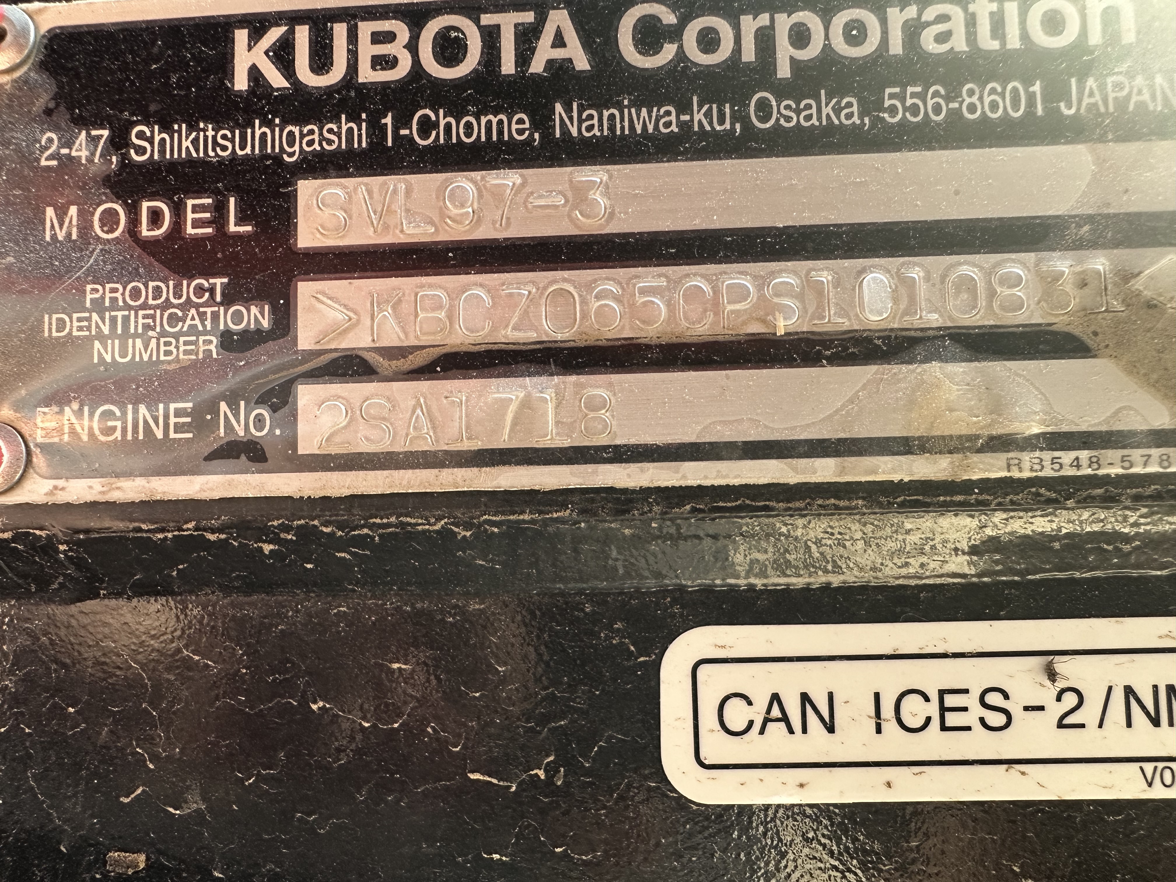 2025 Kubota SVL97-3 Skid Steer/Excavator