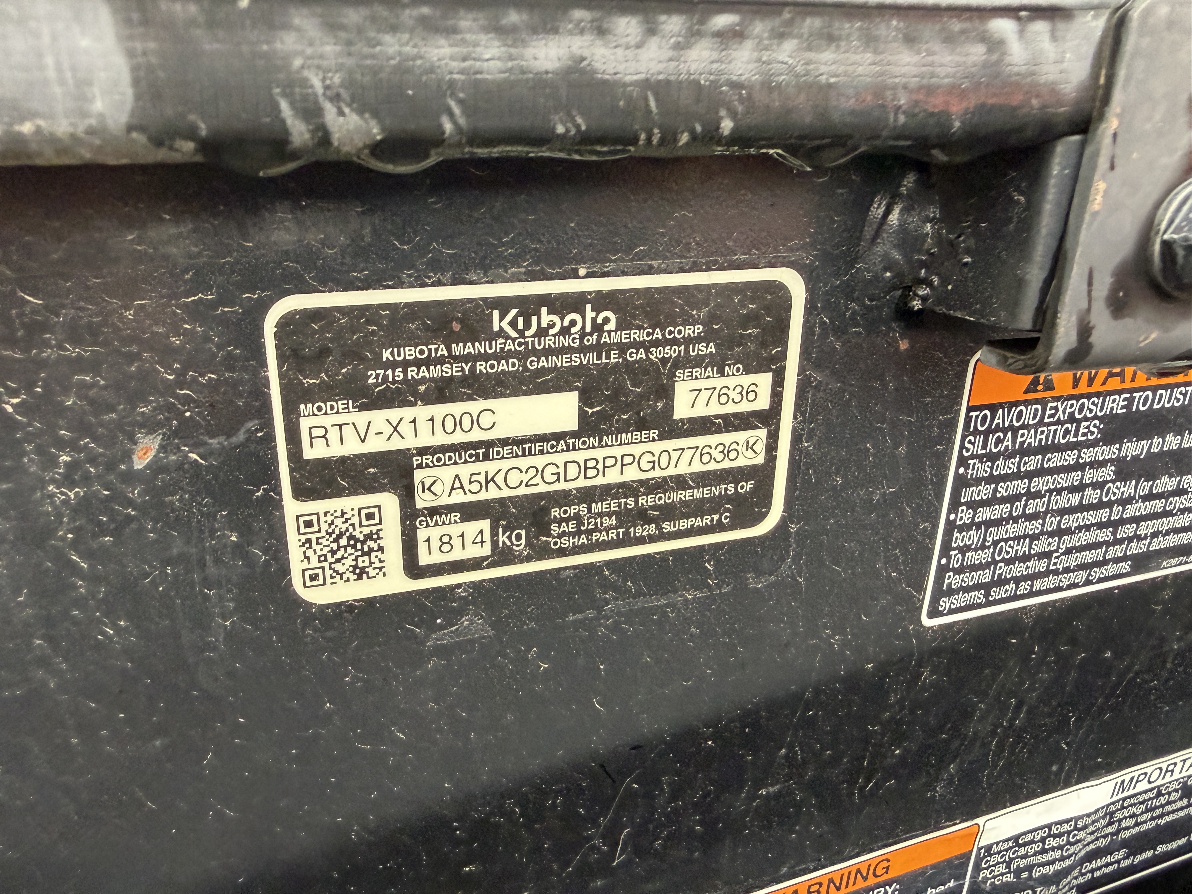 2023 Kubota RTV-X1100 Utility Vehicle