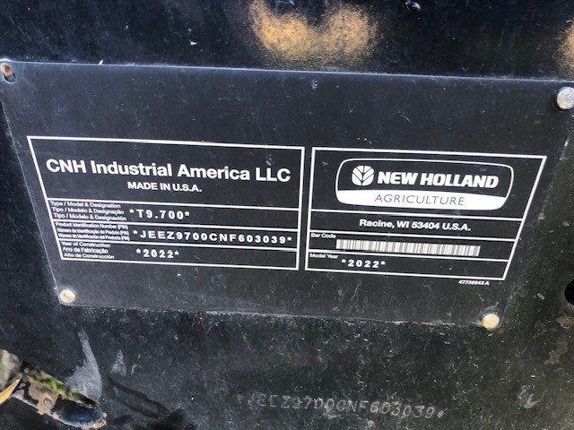 2022 New Holland T9.700Q Tractor Rubber Track