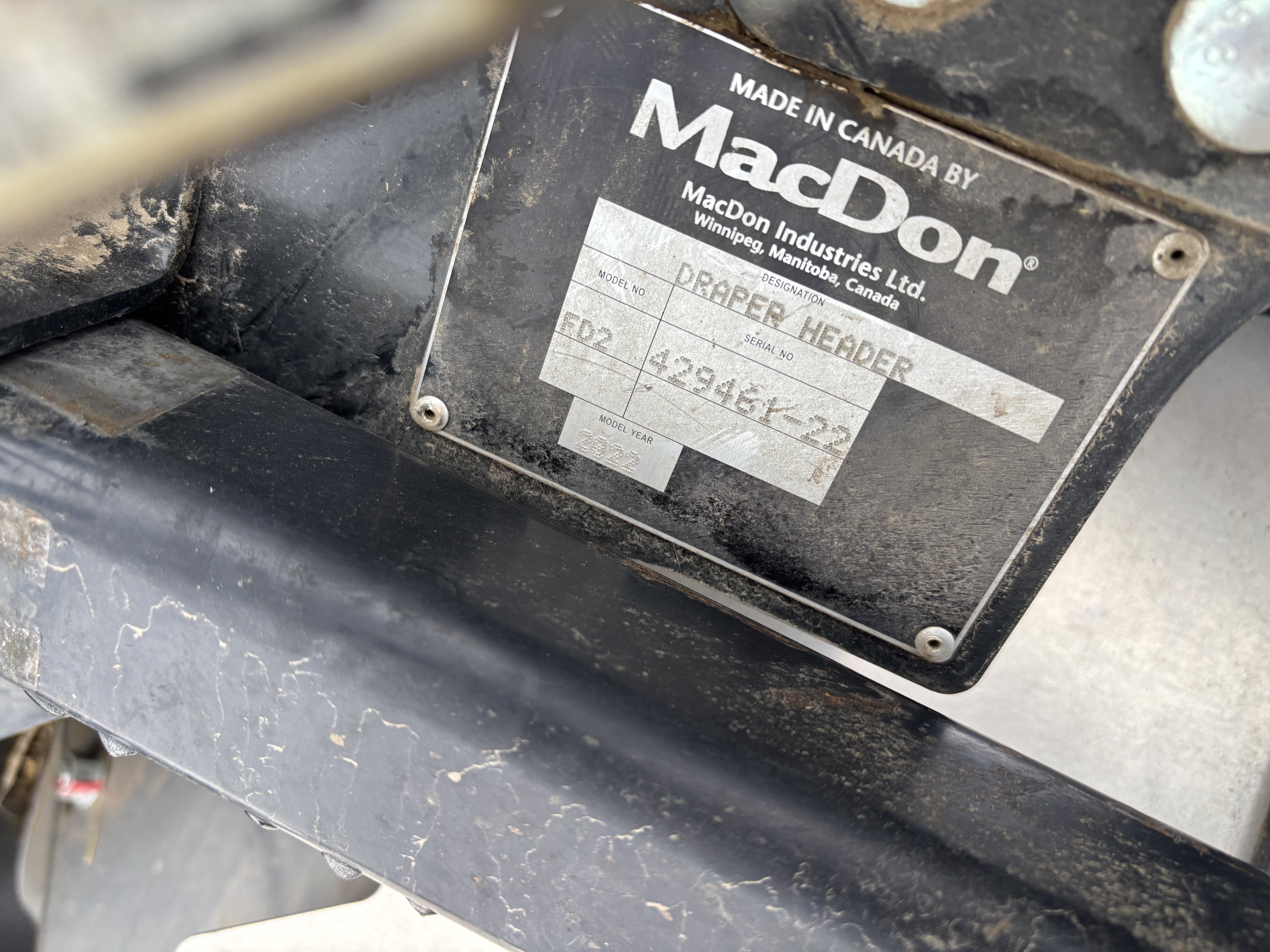 2022 MacDon FD250 Header Combine