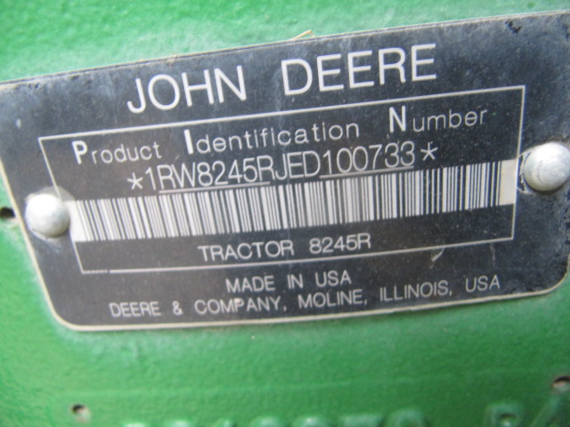 2015 John Deere 8245R Tractor