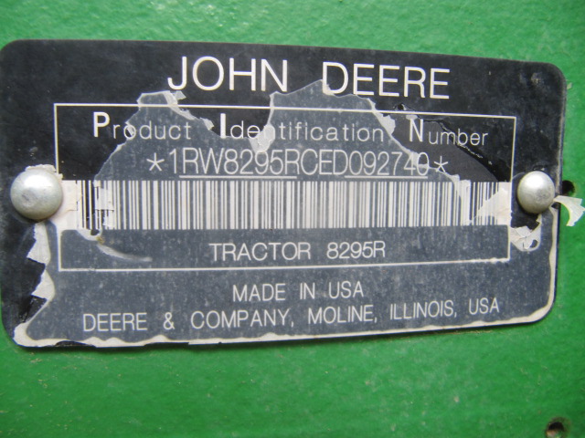2014 John Deere 8295R Tractor