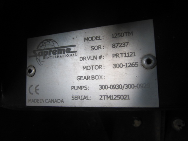 2022 Supreme 1250TTM GEN3 Vertical Feed Mixer