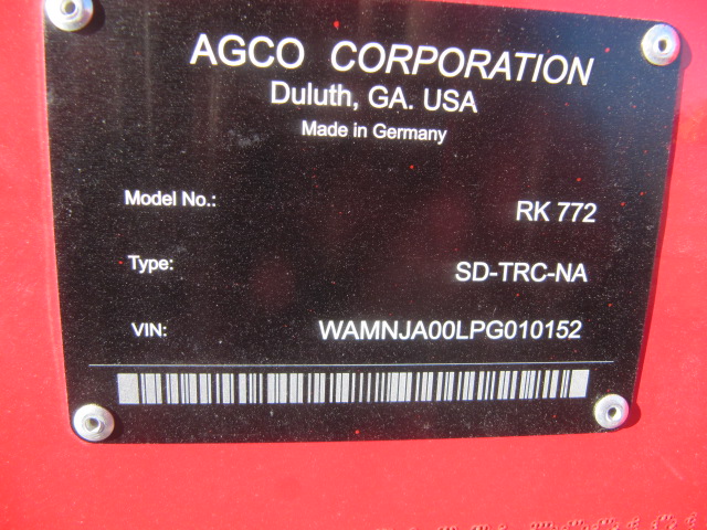 2025 Massey Ferguson RK772SD-TRC Rake/Rotary