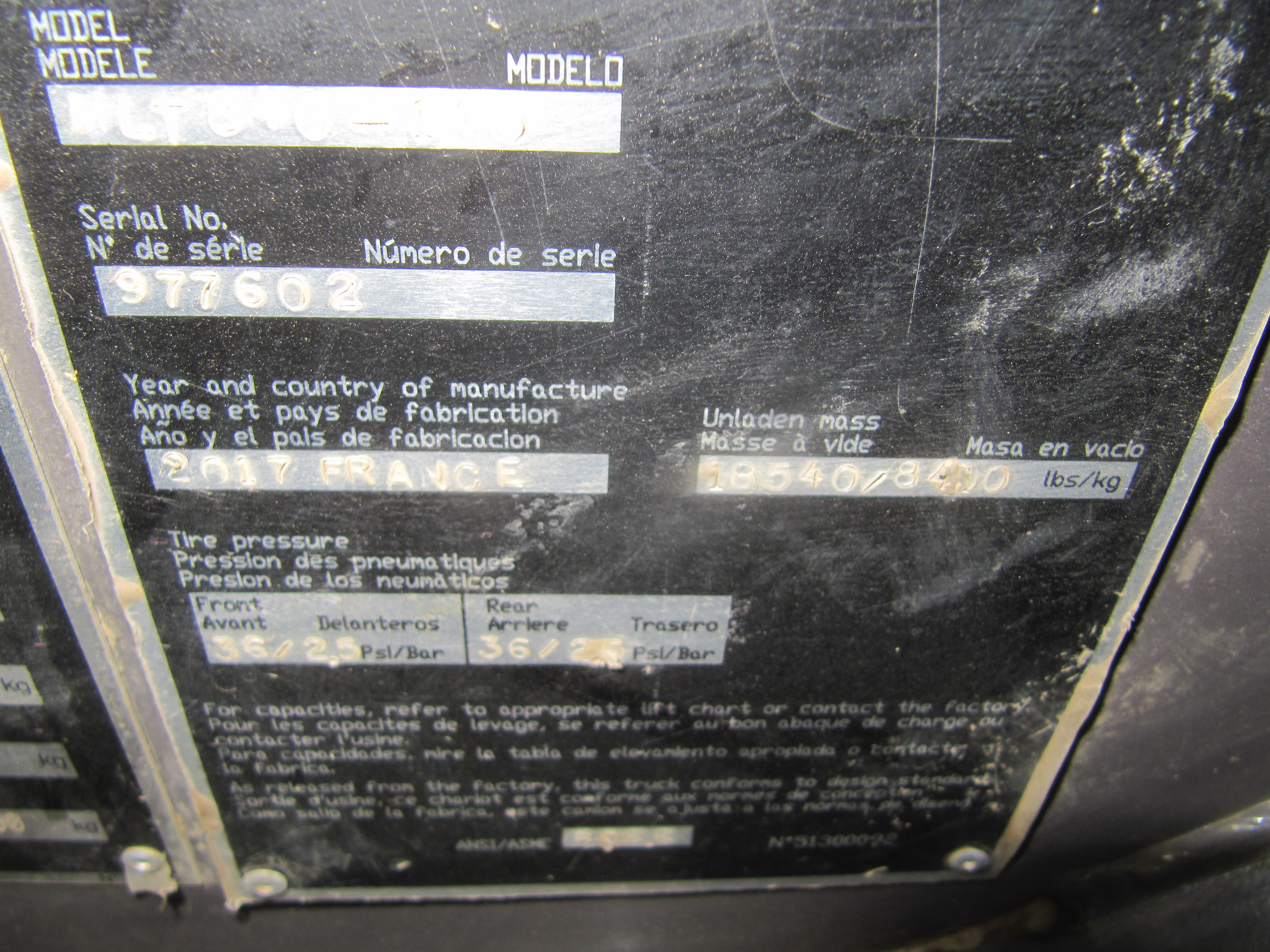 2018 Manitou MLT840-145 TeleHandler