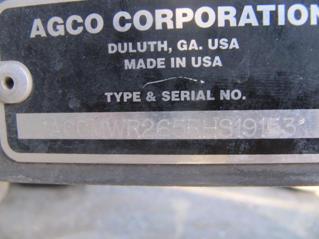 2024 Massey Ferguson WR265 Windrower