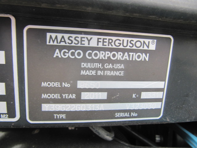 2011 Massey Ferguson 8650 Tractor