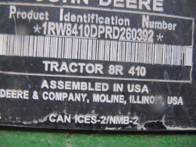2025 John Deere 8R 410 Tractor