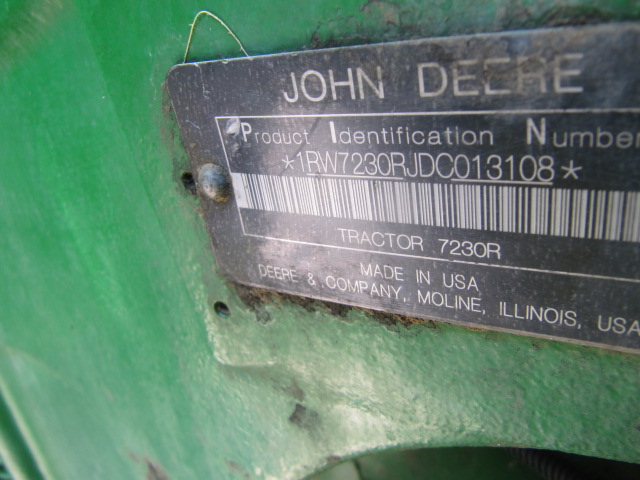 2013 John Deere 7230R Tractor