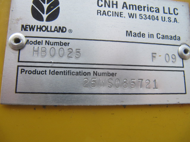 2007 New Holland HB0025 Windrower Draper Header