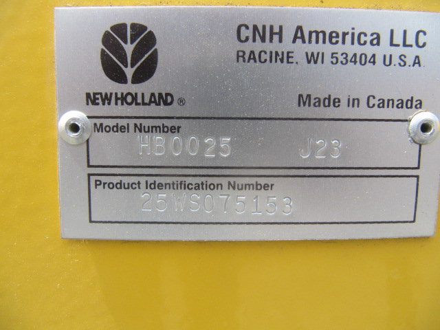 2009 New Holland HB0025 Windrower Draper Header