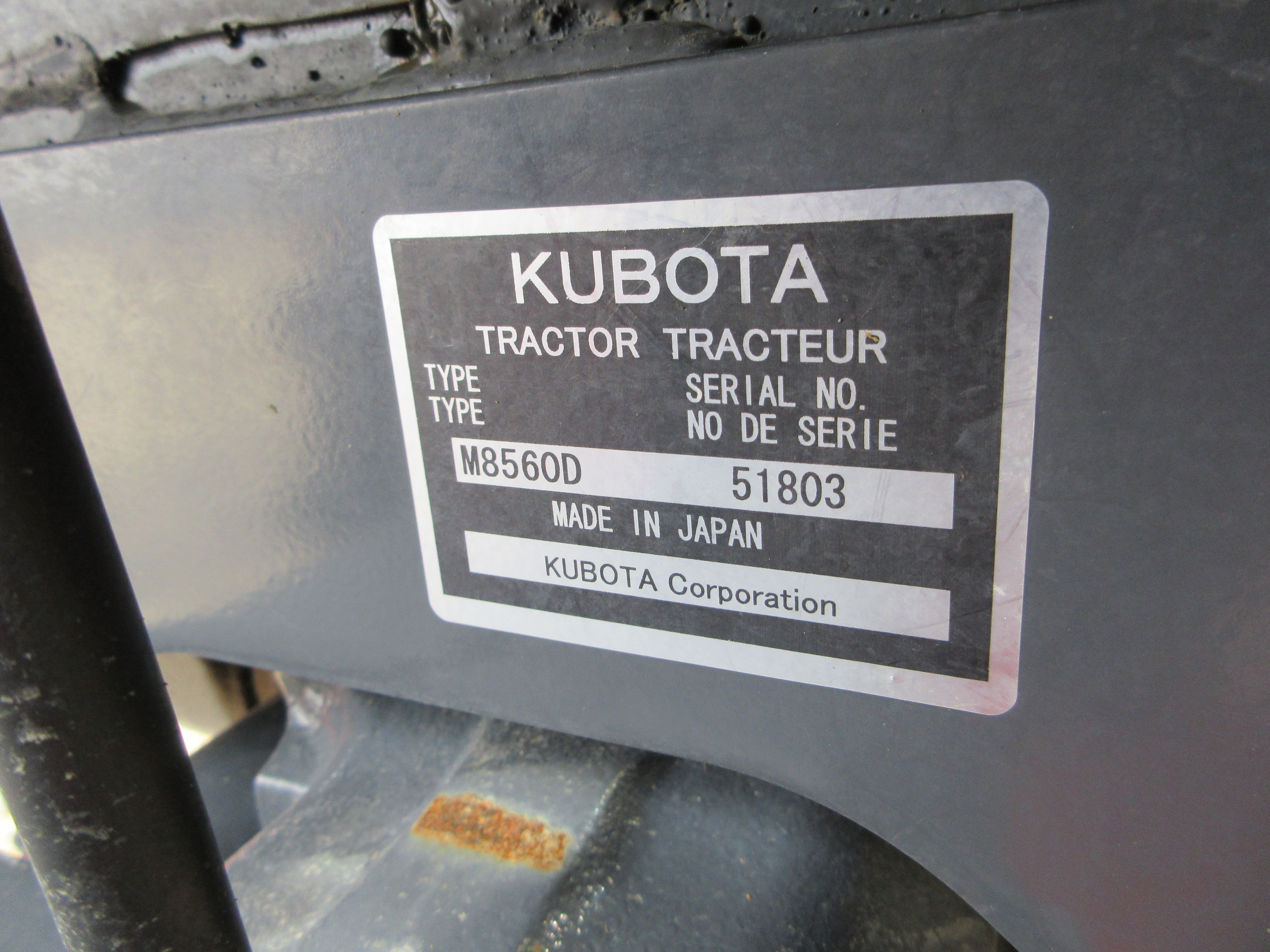 2013 Kubota M8560 Tractor