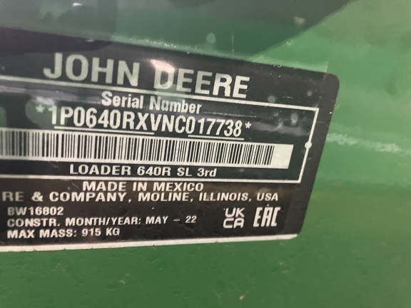 2022 John Deere 6155M Tractor