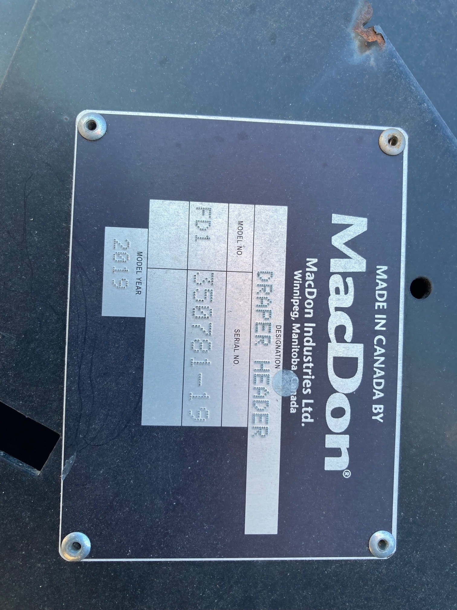 2019 MacDon FD135 Header