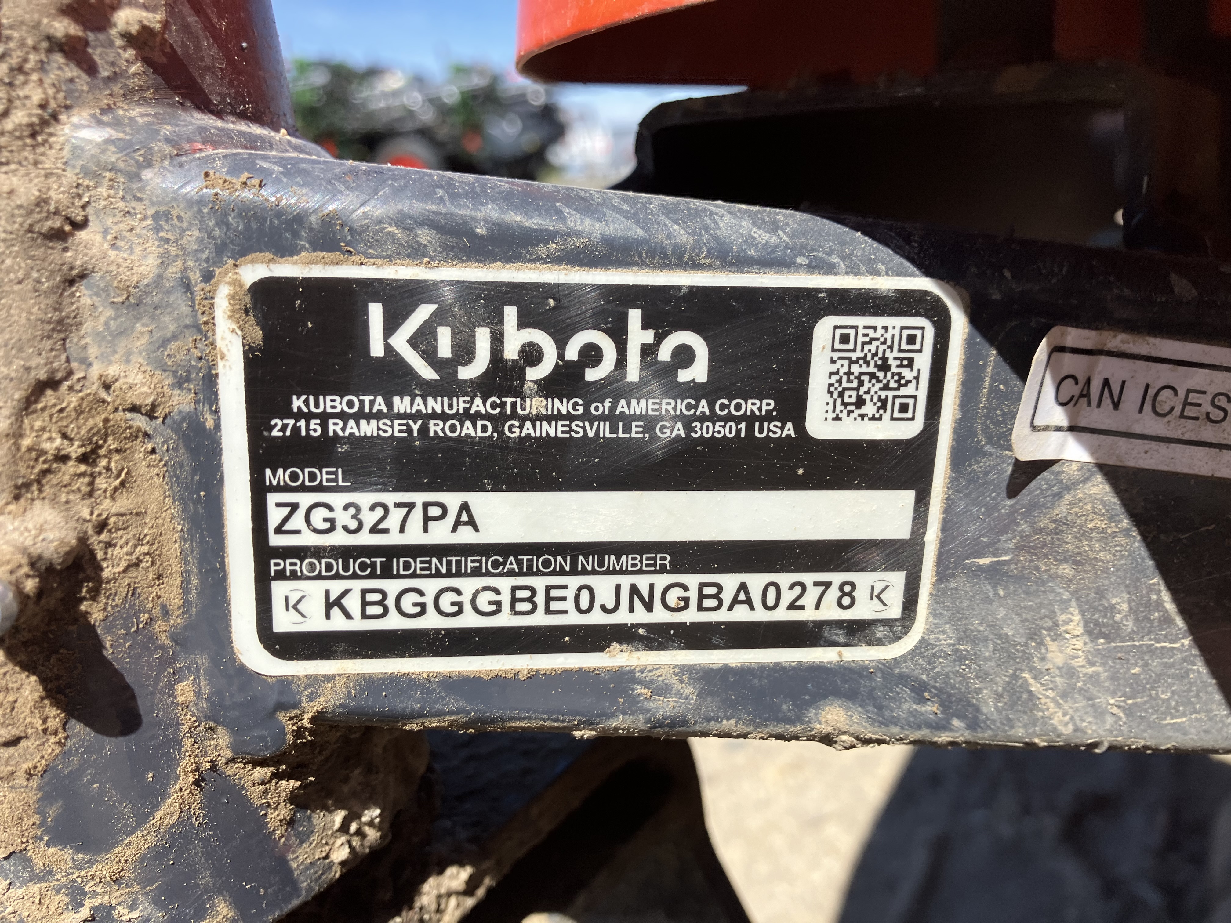 2022 Kubota ZG327 Mower/Zero Turn