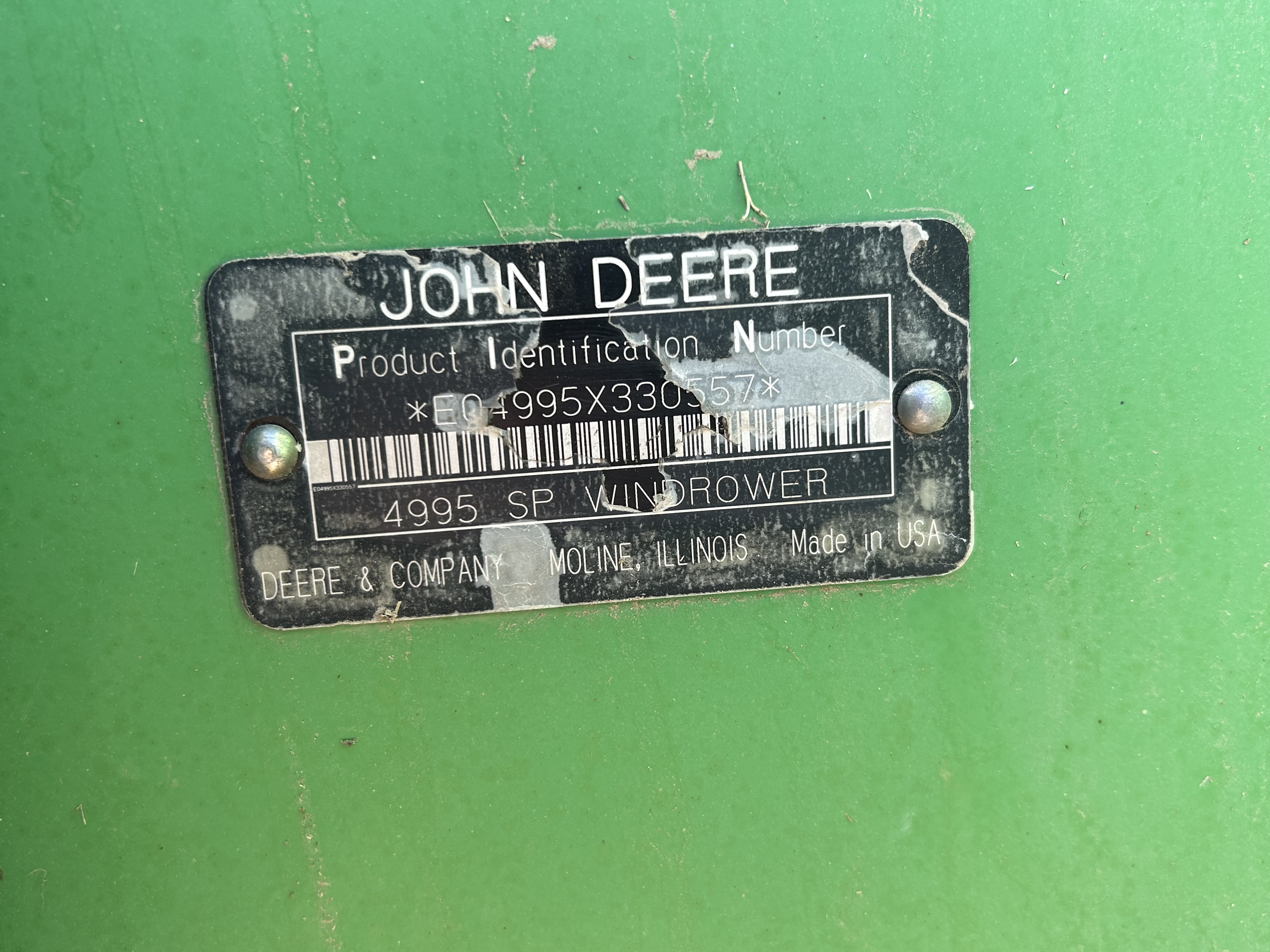 2007 John Deere 4995 Windrower