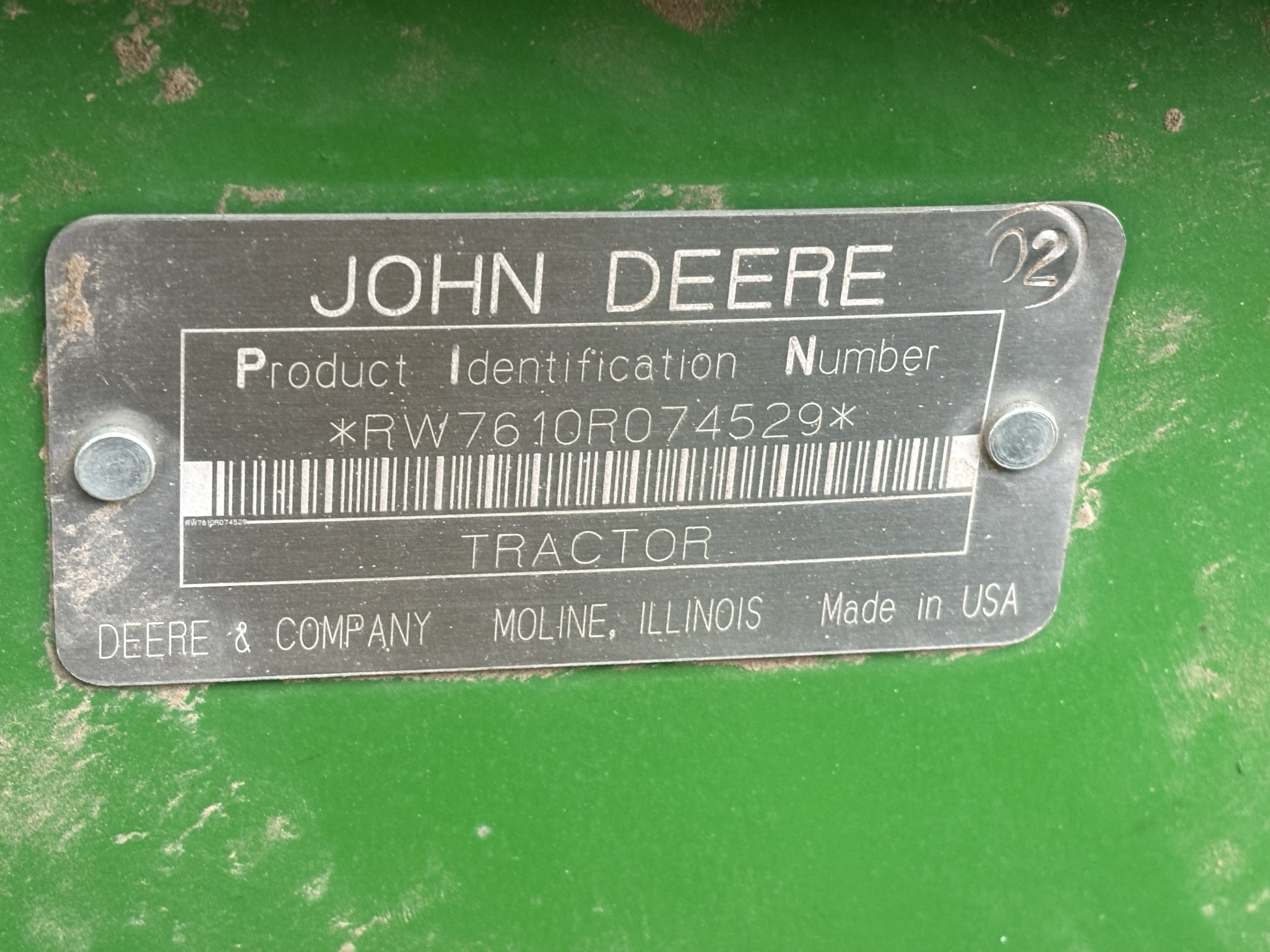 2002 John Deere 7610 Tractor