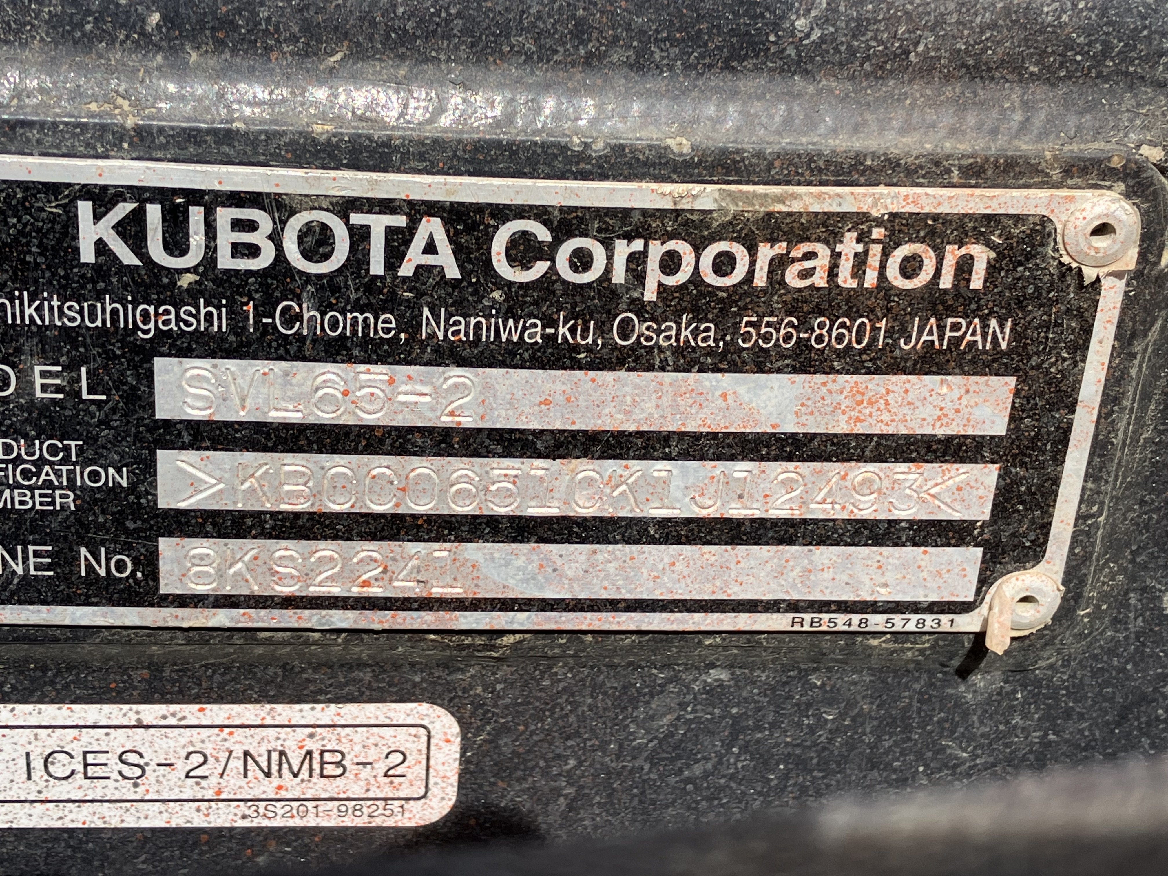 2020 Kubota SVL65 Compact Track Loader