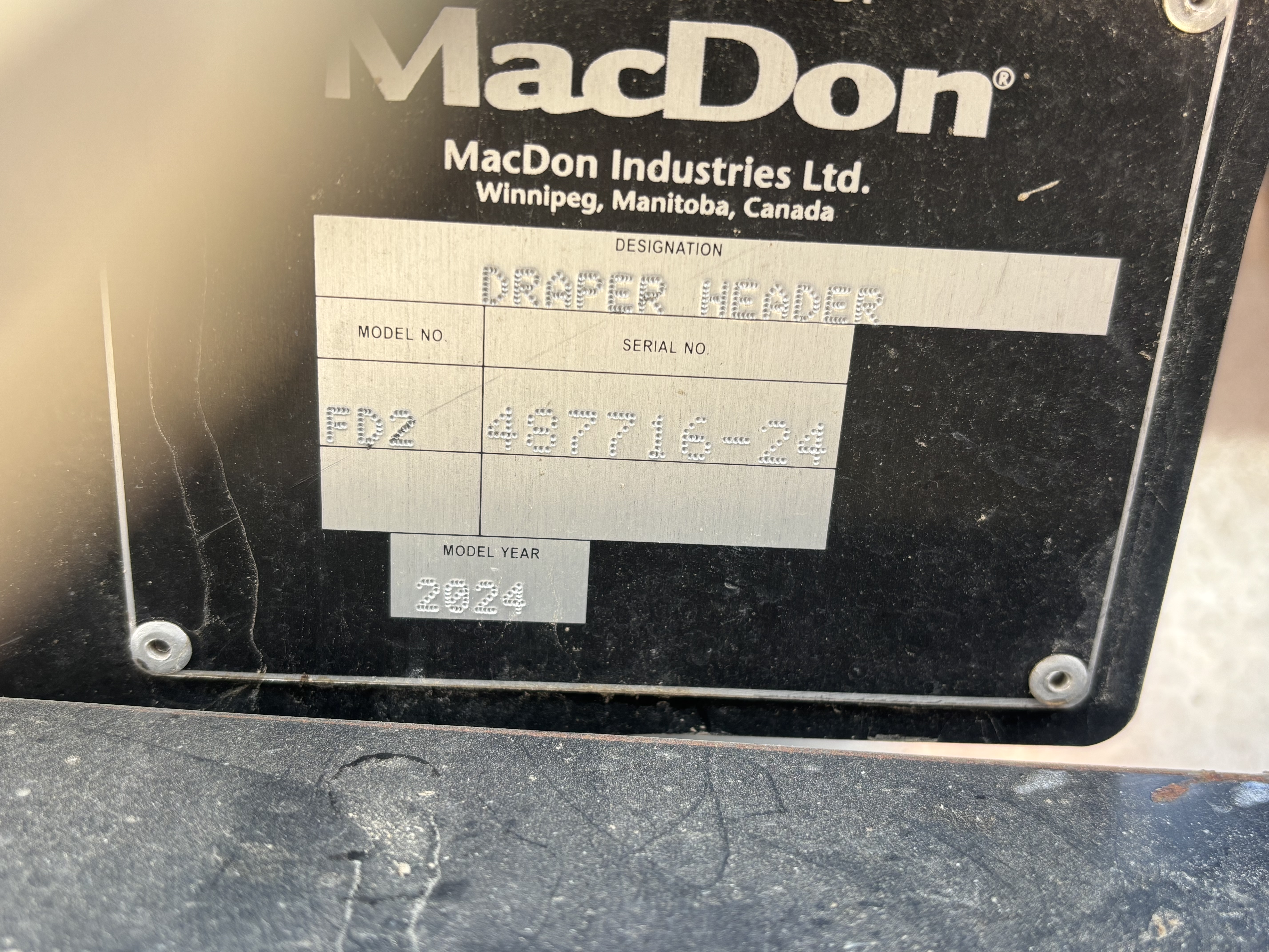 2024 MacDon FD240 Header Combine