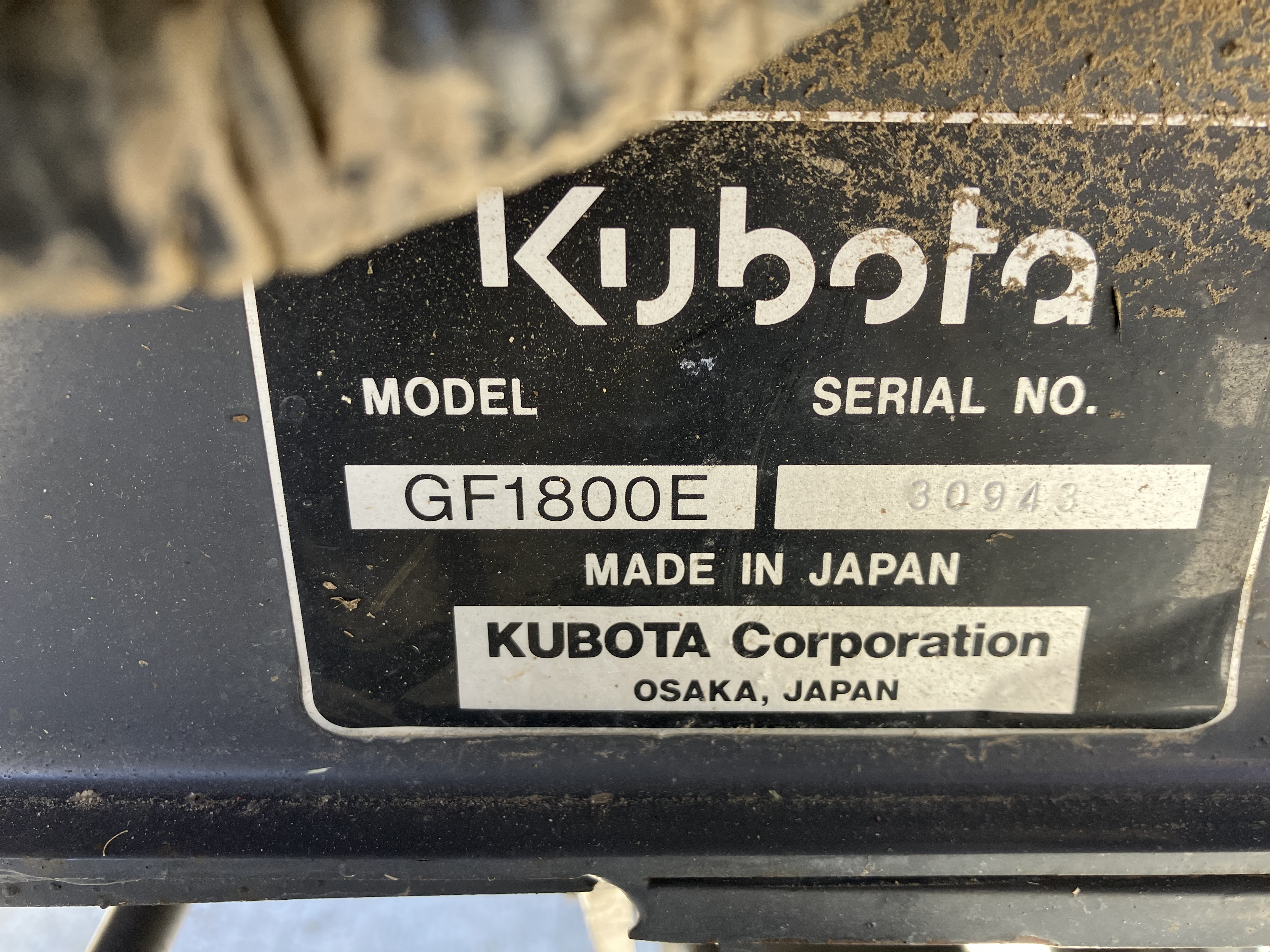 1999 Kubota GF1800 Mower/Front Deck