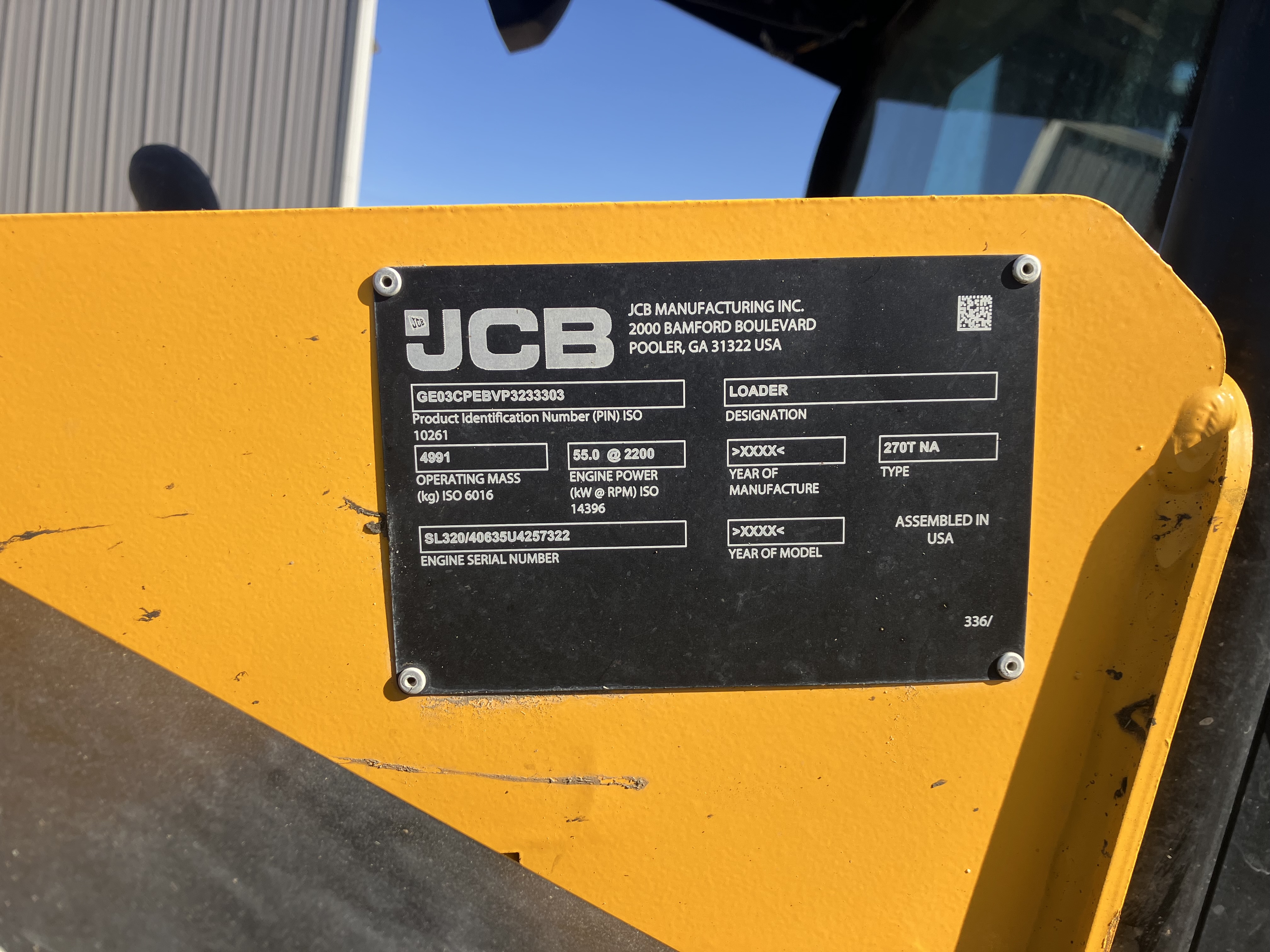 2023 JCB 270T Compact Track Loader