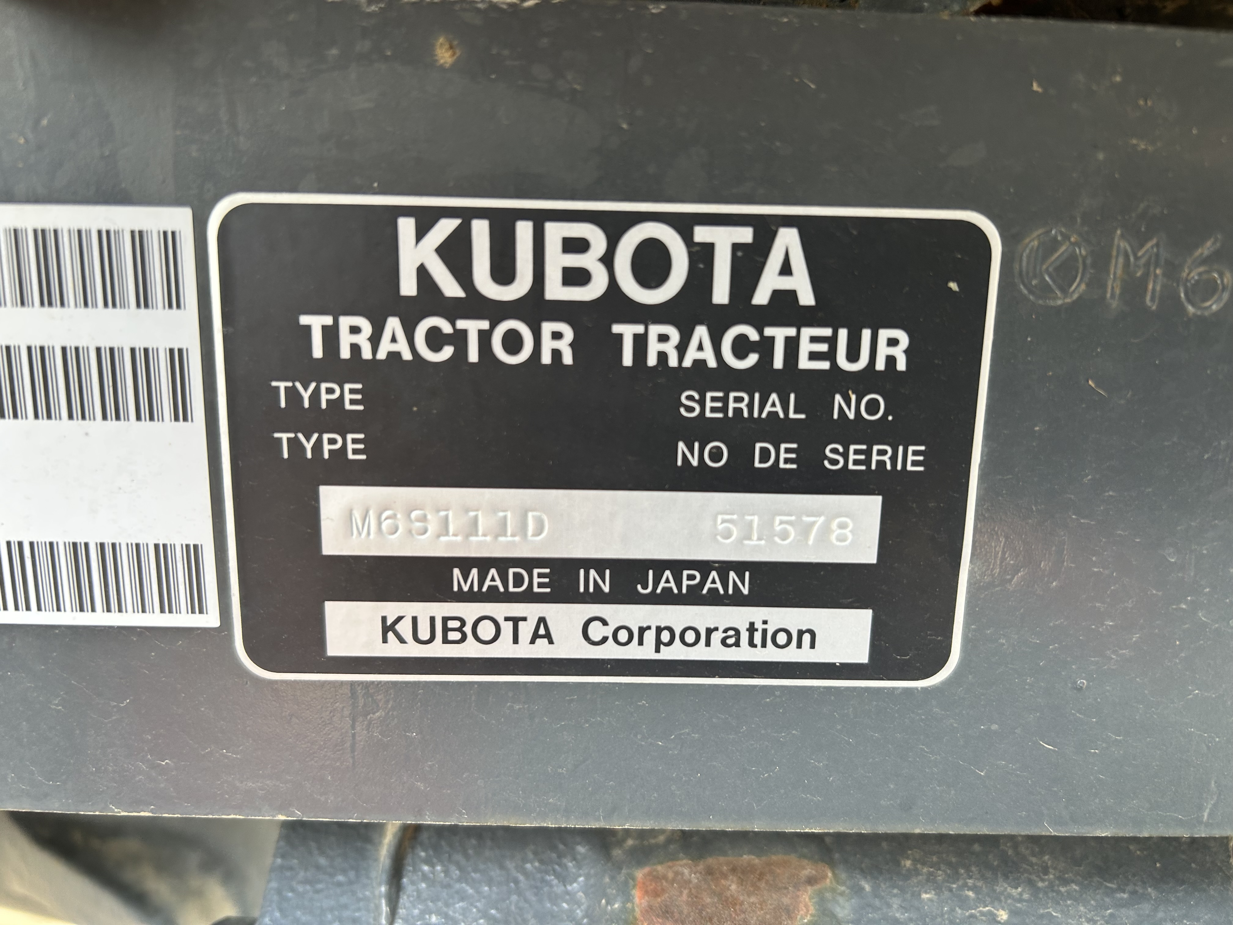 2019 Kubota M6S-111 Tractor