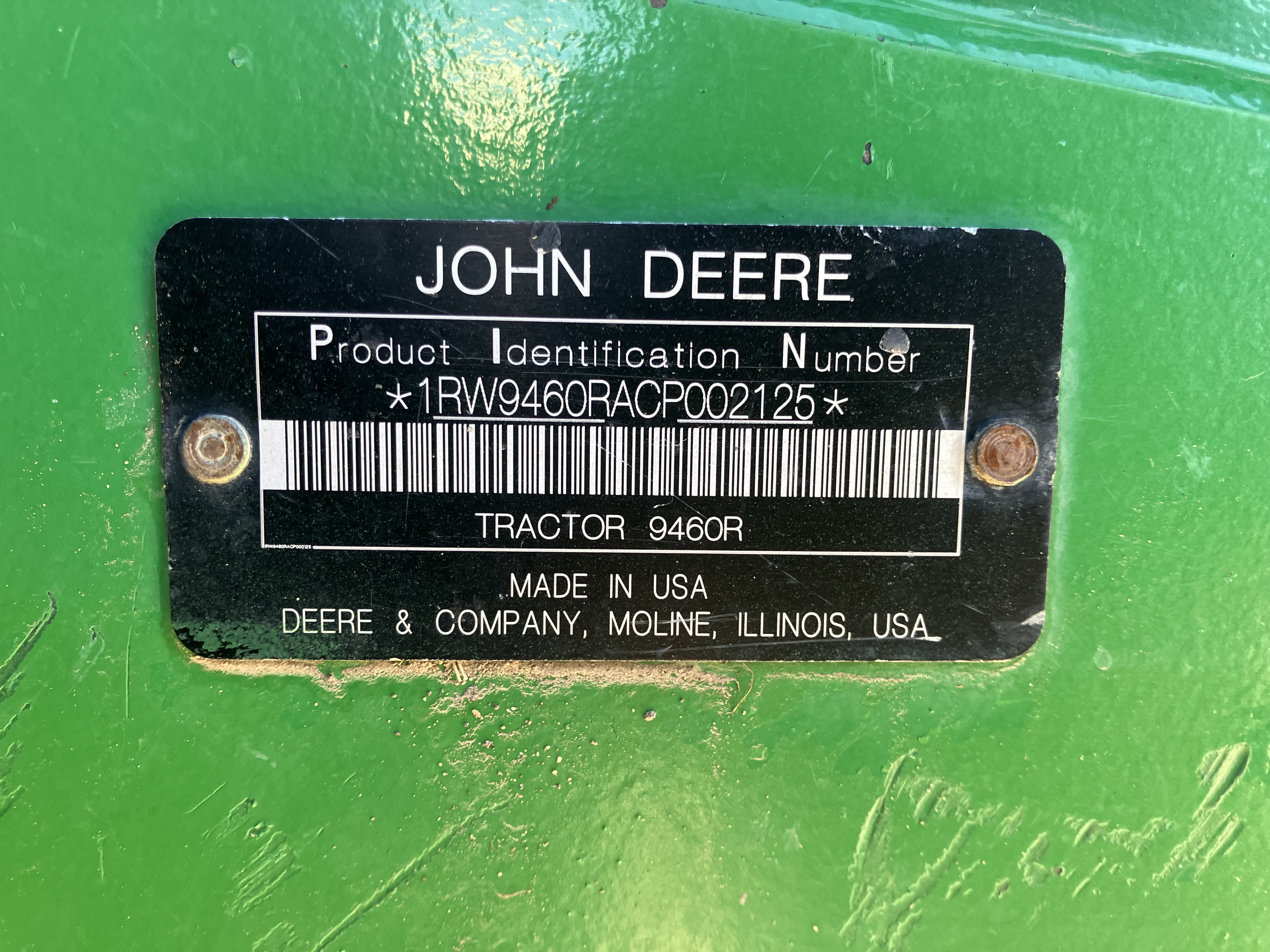 2012 John Deere 9460R Tractor