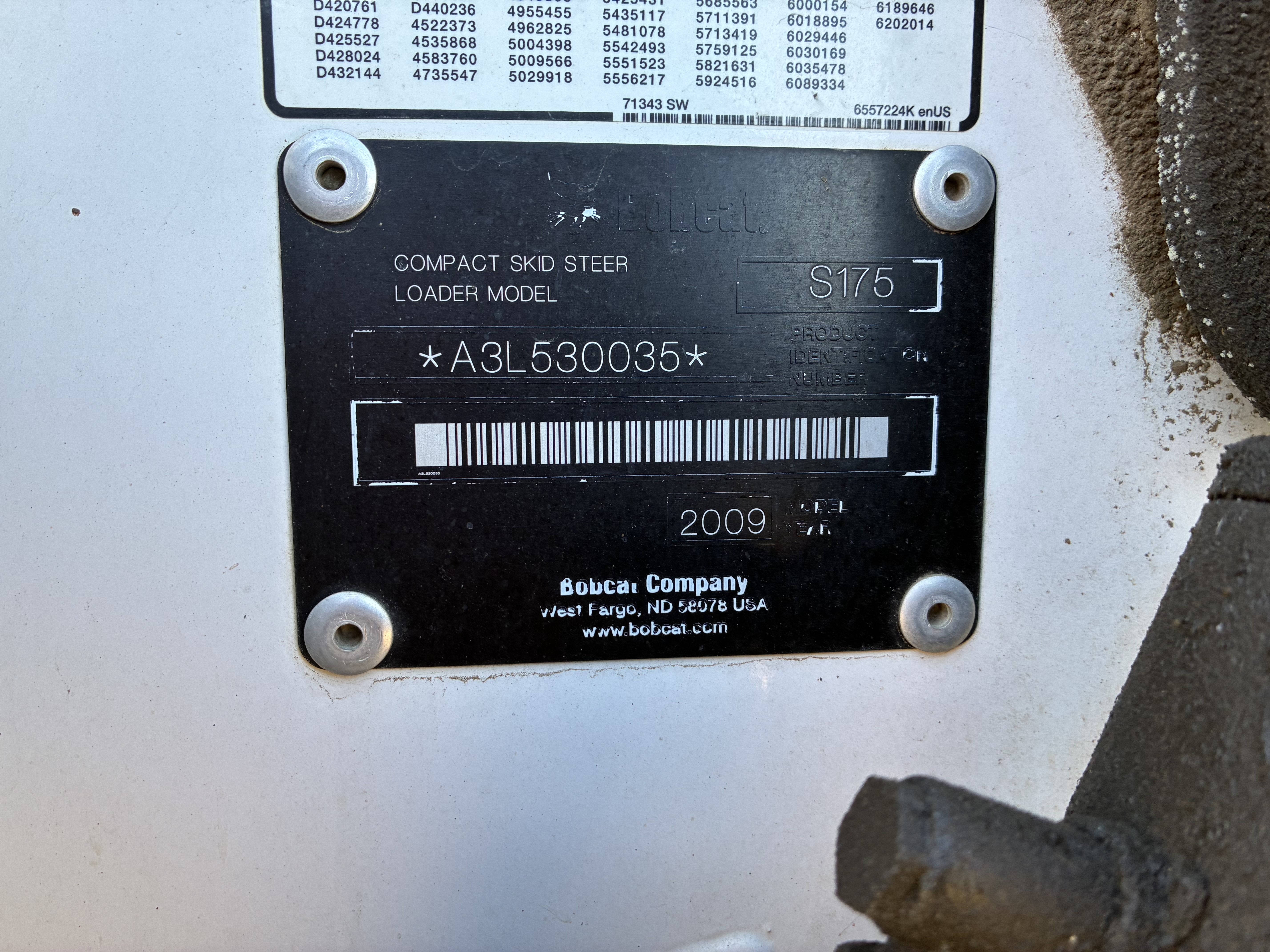 2009 Bobcat S175 Skid Steer Loader