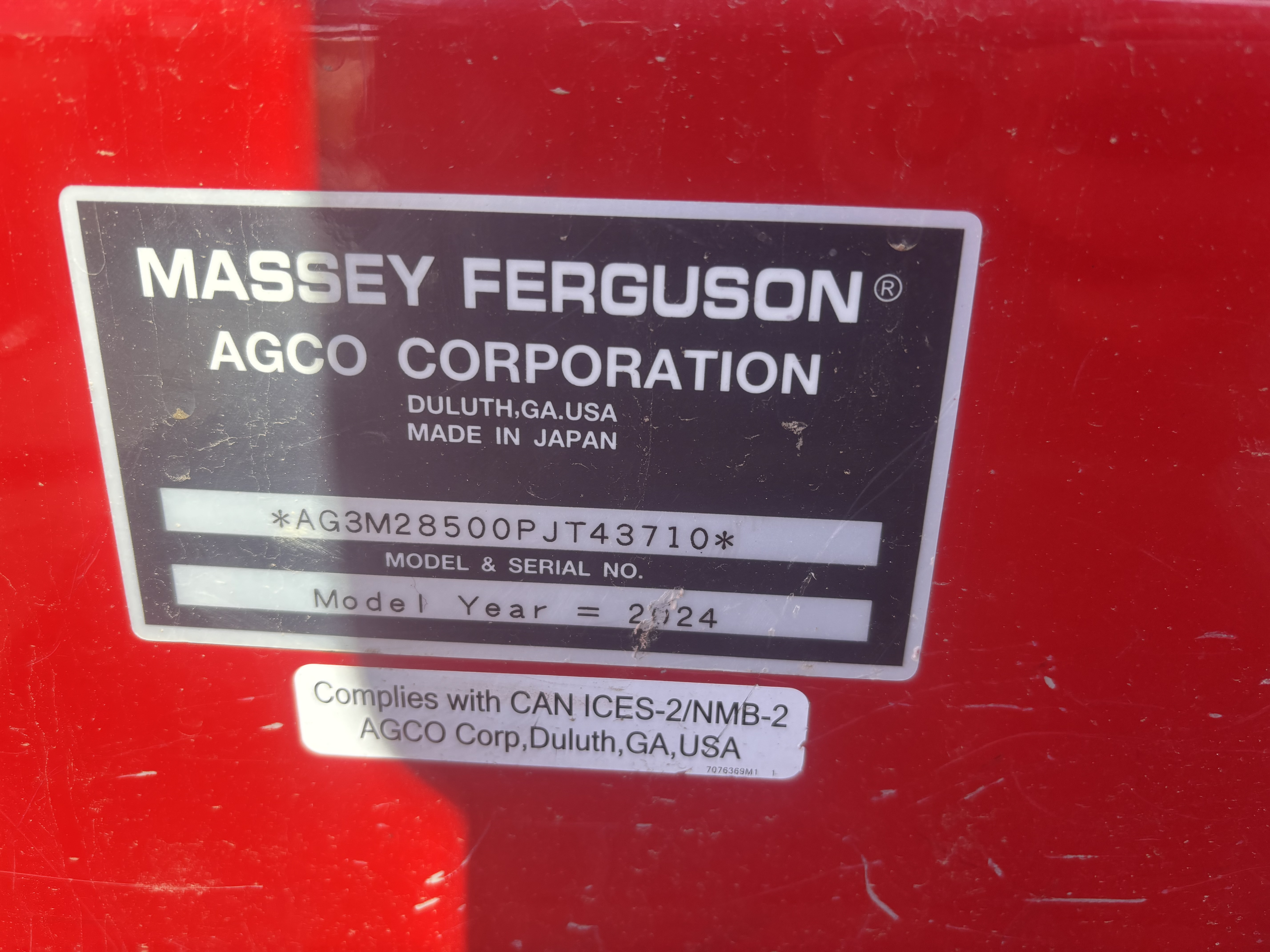 2024 Massey Ferguson 2850M Tractor