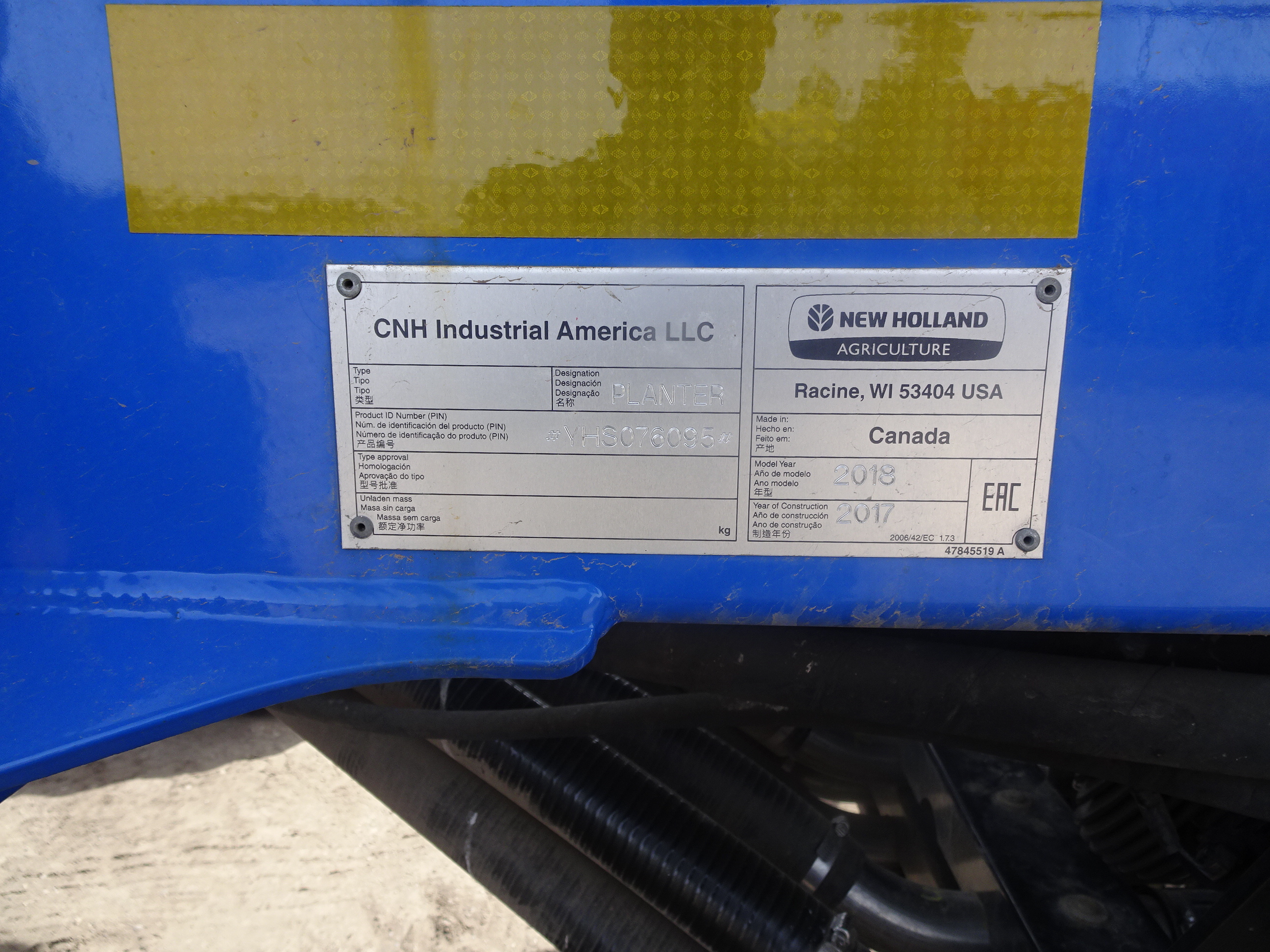 2018 New Holland P4580 Air Tank/Cart