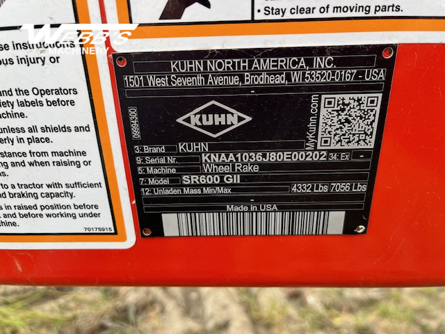 2024 Kuhn SR616 Rake