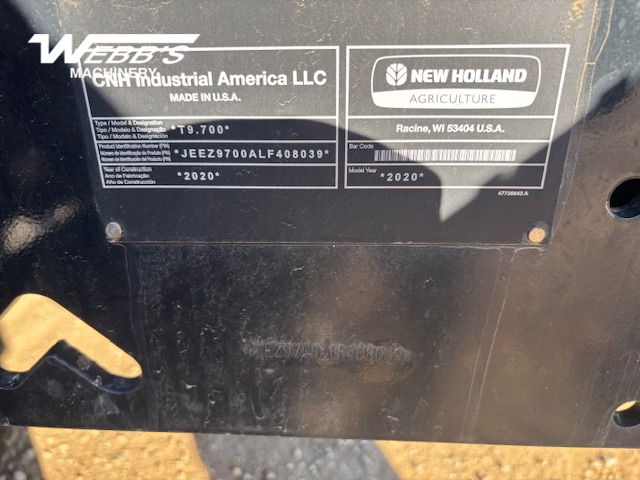 2020 New Holland T9.700 SmartTrax Tractor