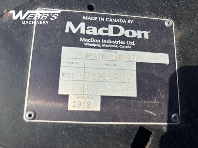2018 MacDon FD145 Header Combine