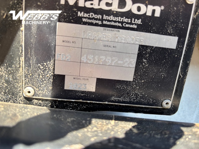 2023 MacDon FD250 Header Combine