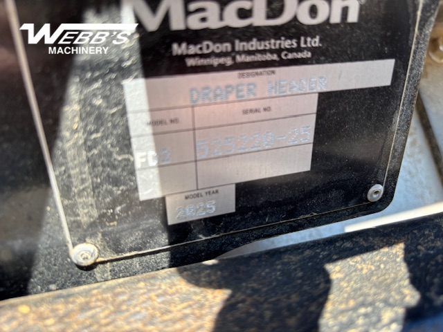 2025 MacDon FD250 Header Combine