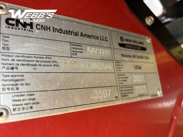2021 New Holland Rollbelt 560 Baler/Round