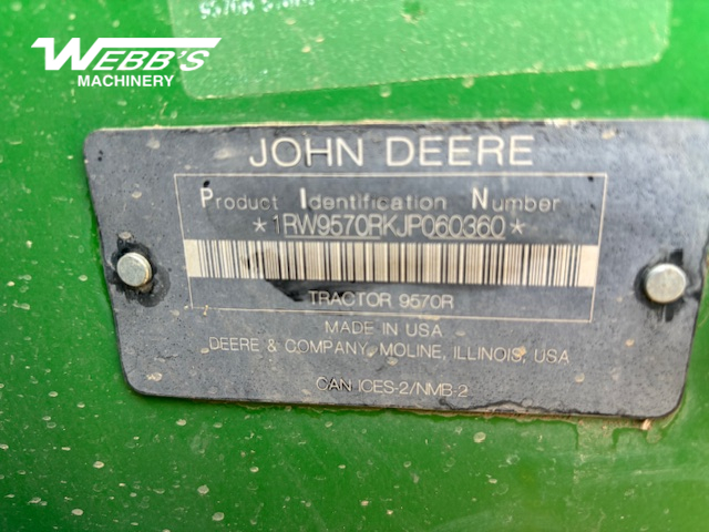 2018 John Deere 9570R Tractor