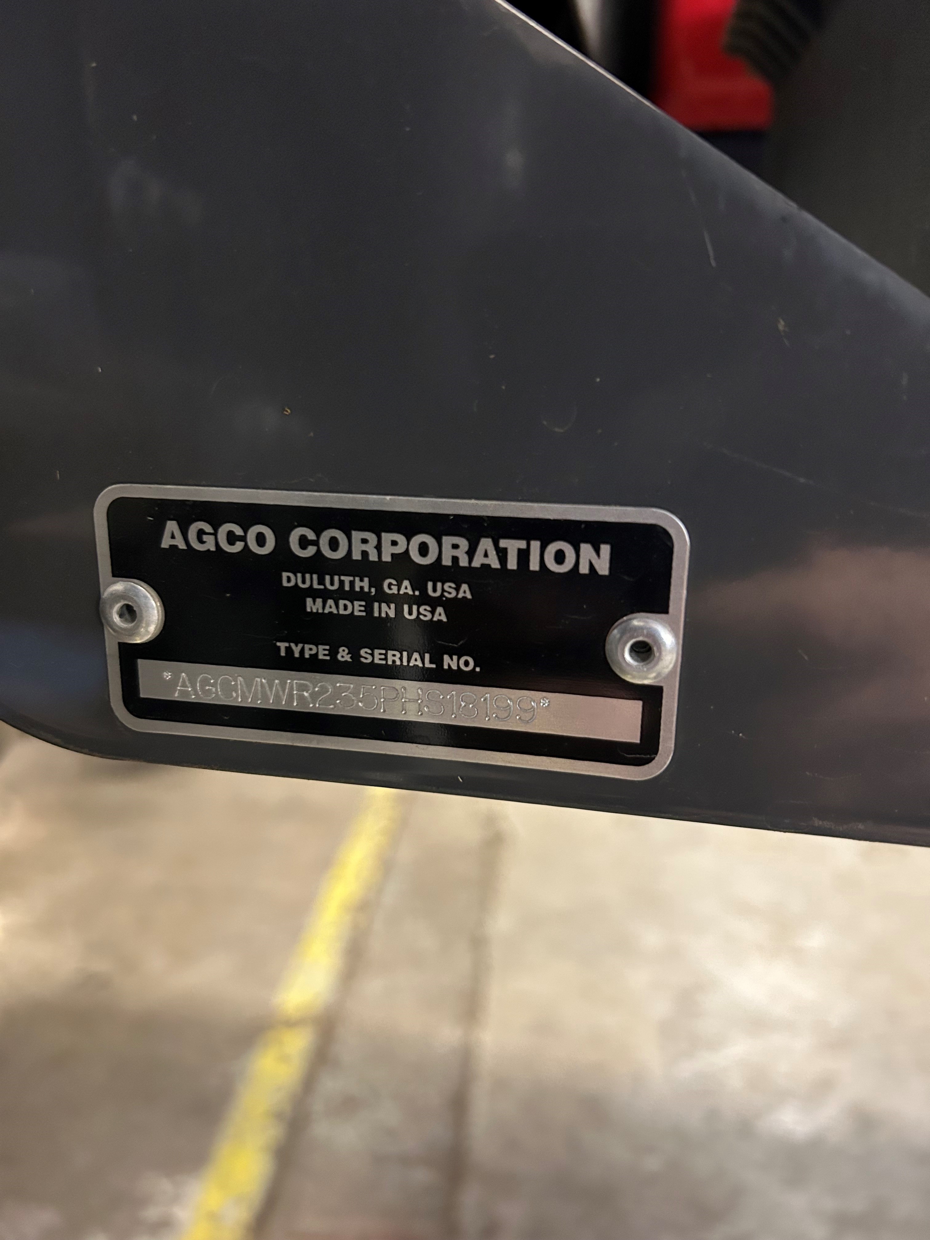 2023 Massey Ferguson WR235 Swather