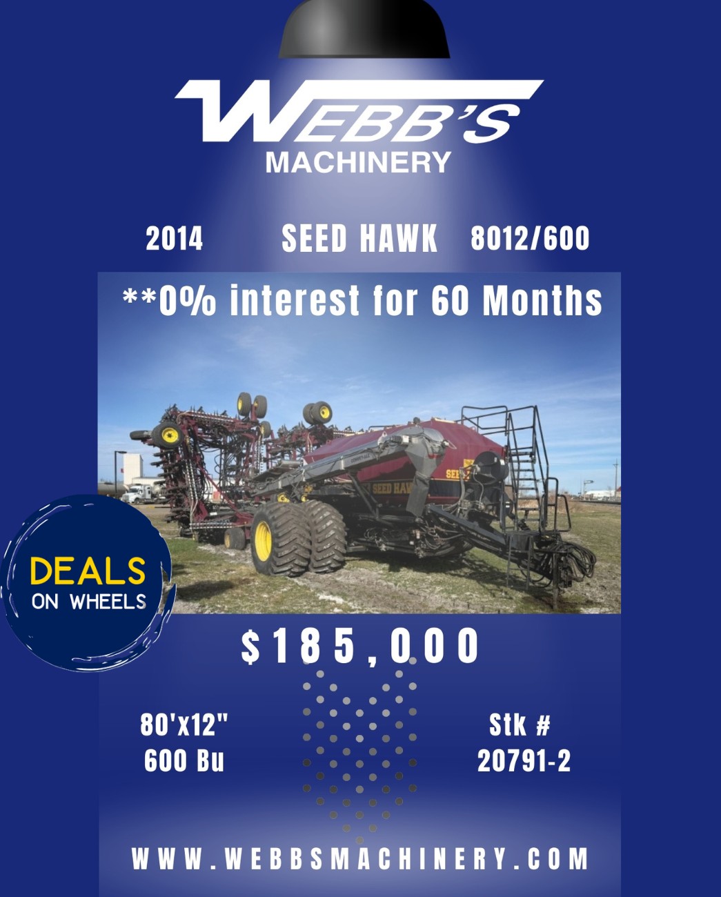 2014 Seed Hawk 8012/600 TBT Air Drill