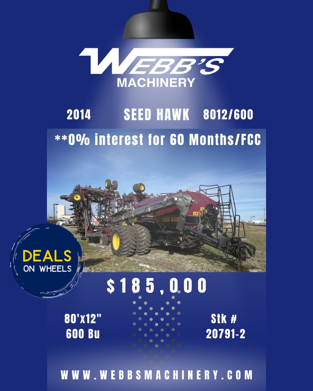 2014 Seed Hawk 8012/600 TBT Air Drill