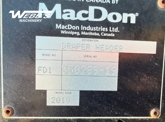 2019 MacDon FD135 Header Combine