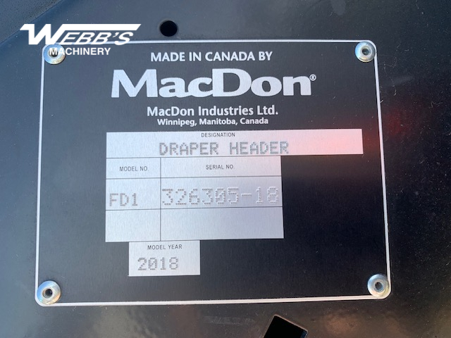 2018 MacDon FD135 Header Combine