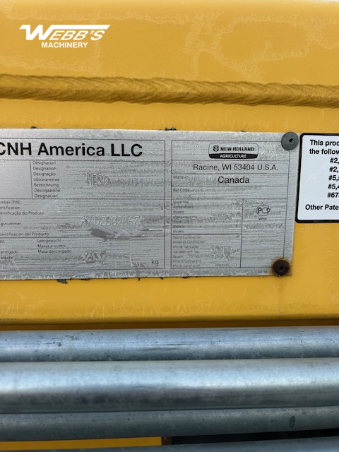 2013 New Holland HB30 Windrower Draper Header